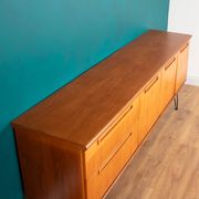 Retro Teak 1960s Long Meredew Sideboard On Hairpin Legs