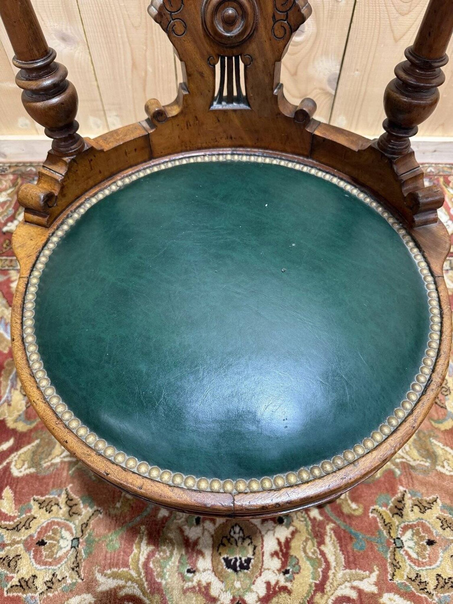 Fauteuil de bureau à en noyer Napoléon III