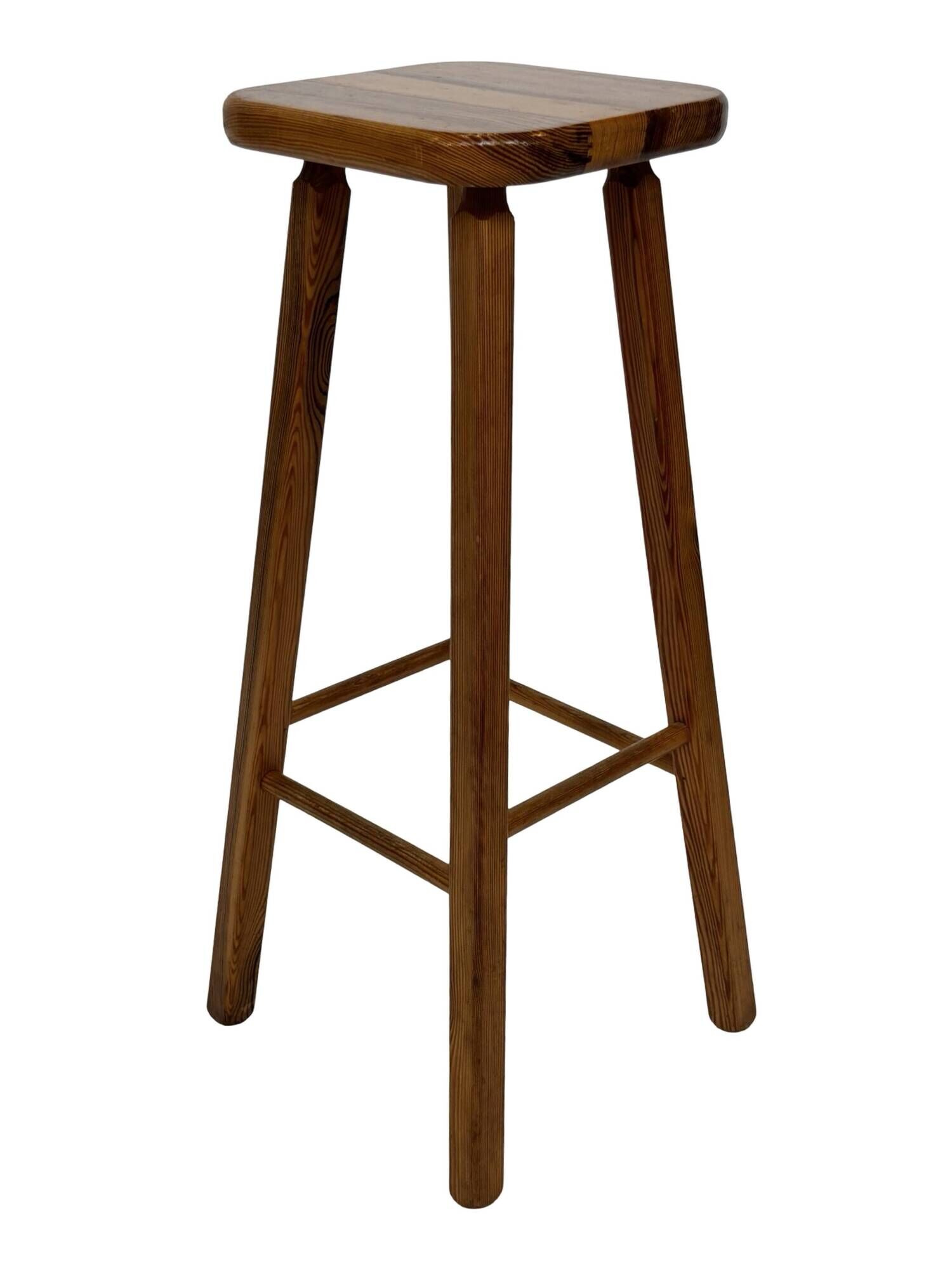 Vintage bar stool plant stool pinewood pinewood 1960s