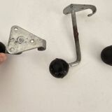 Set of 3 Coat Hooks - School Cloakroom Hooks in Zinc-Coated Steel