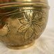Brass cache pot Villedieu with chestnut decoration
