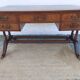 English desk and lyre chair, leather, extensions.