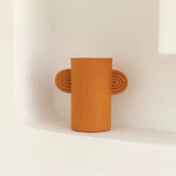 Amber terracotta ceramic vase - Oustao