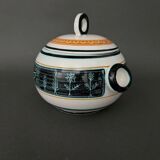 Tureen 1960 by Yvon Roy decorated with stylized birds