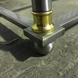 Table basse en acier et laiton