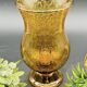 Biot orange bubble glass candle holder