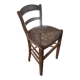 Vintage wooden and straw bar stool — Brutalist Style / Perrian