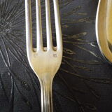 Silver CG spoon and fork with hallmark