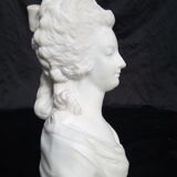 Ancien buste de Marie Antoinette porcelaine, biscuit d'époque XIX ème