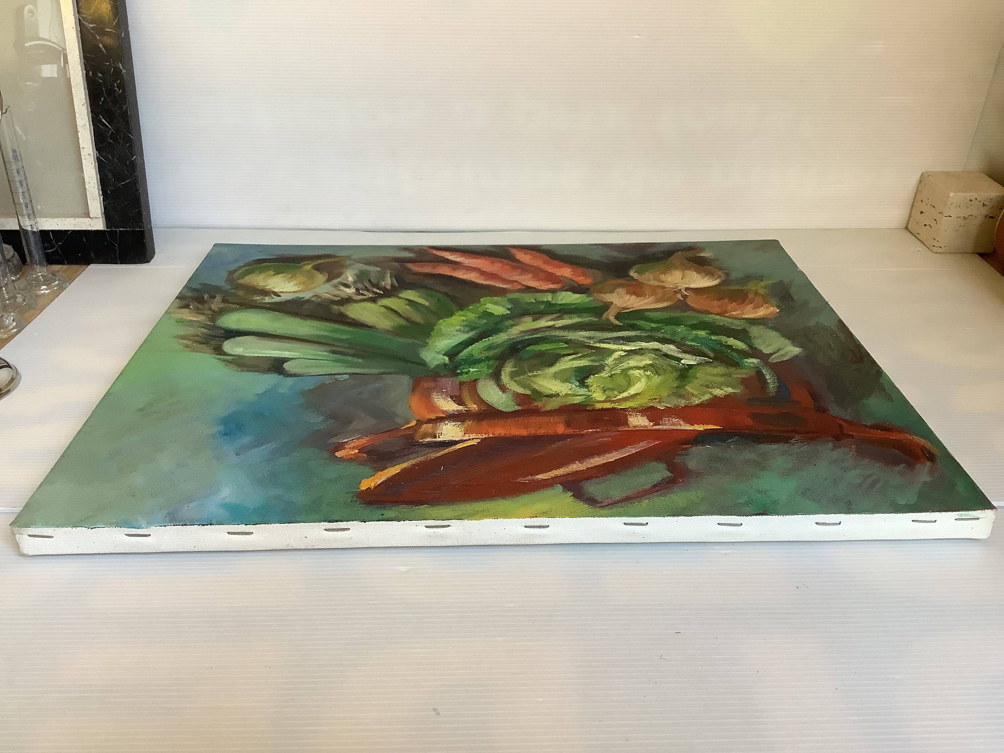 Still life painting oil on canvas signed