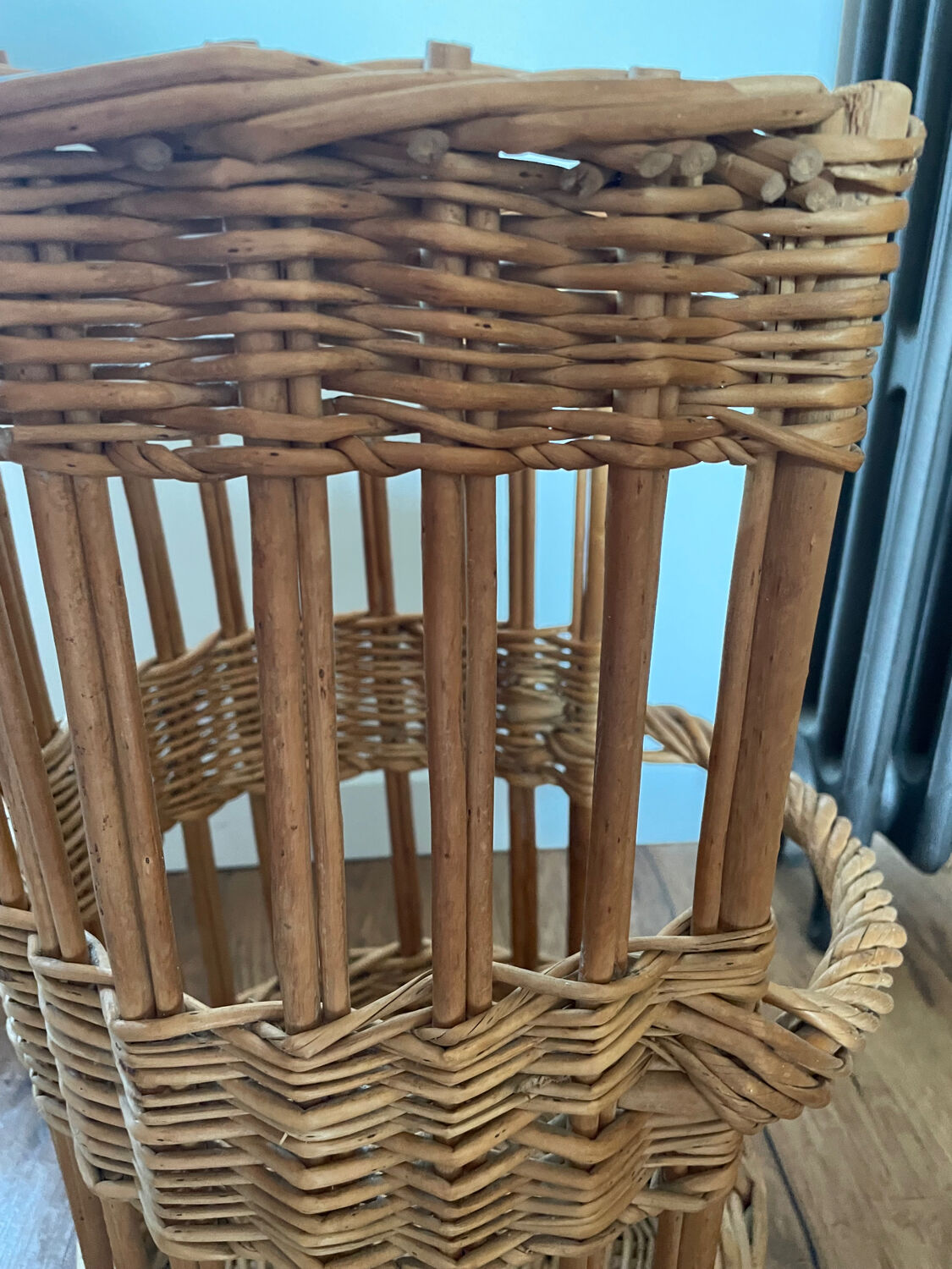 Vintage wicker bread basket