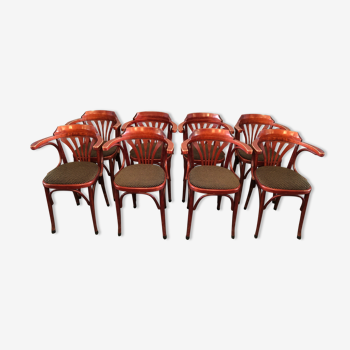 8 fauteuils bistrot anciens