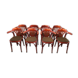 8 fauteuils bistrot anciens