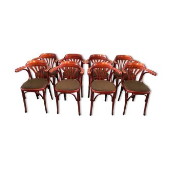8 fauteuils bistrot anciens