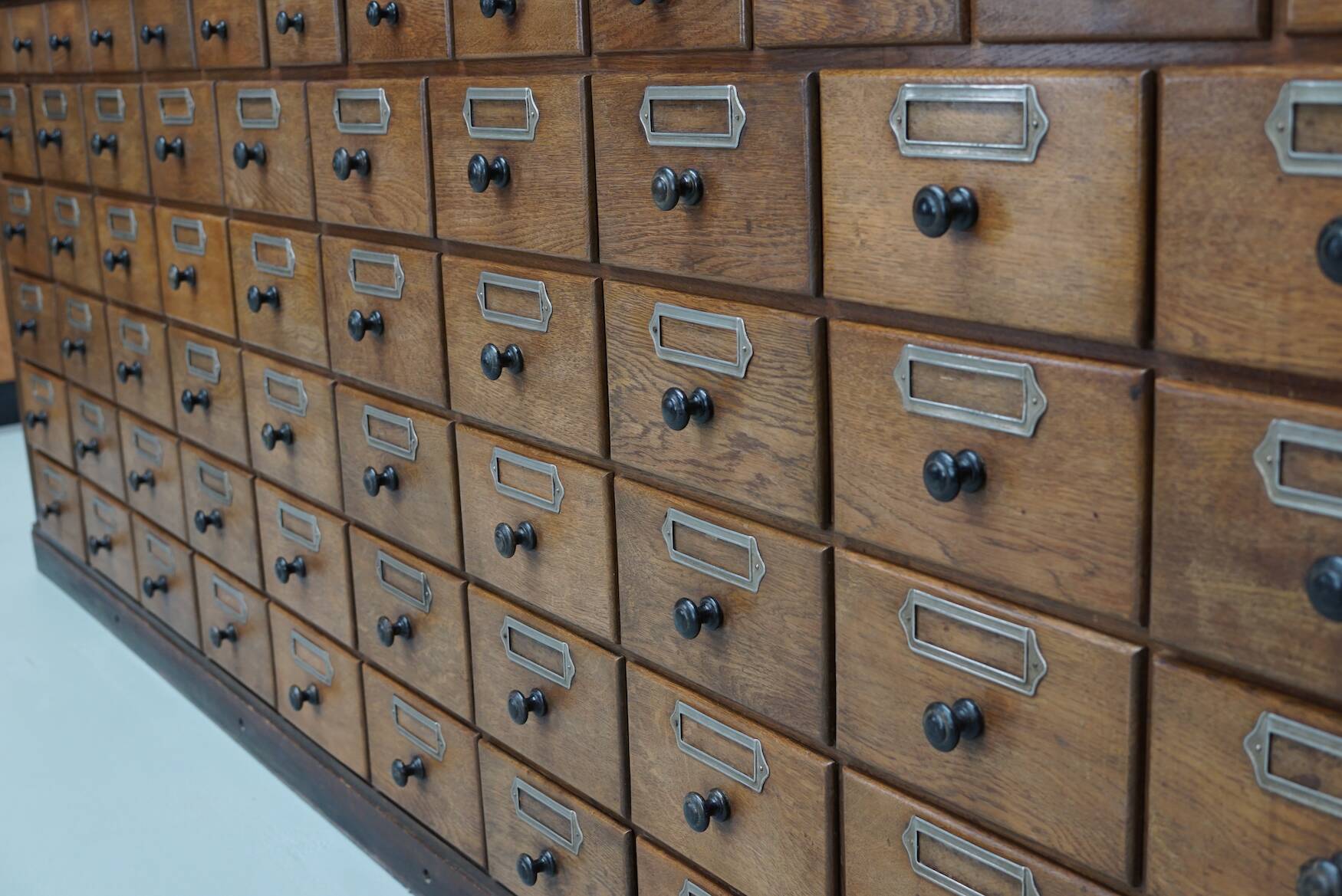 Antique Large German Oak Apothecary / Pharmacy Cabinet, 1920/1930s