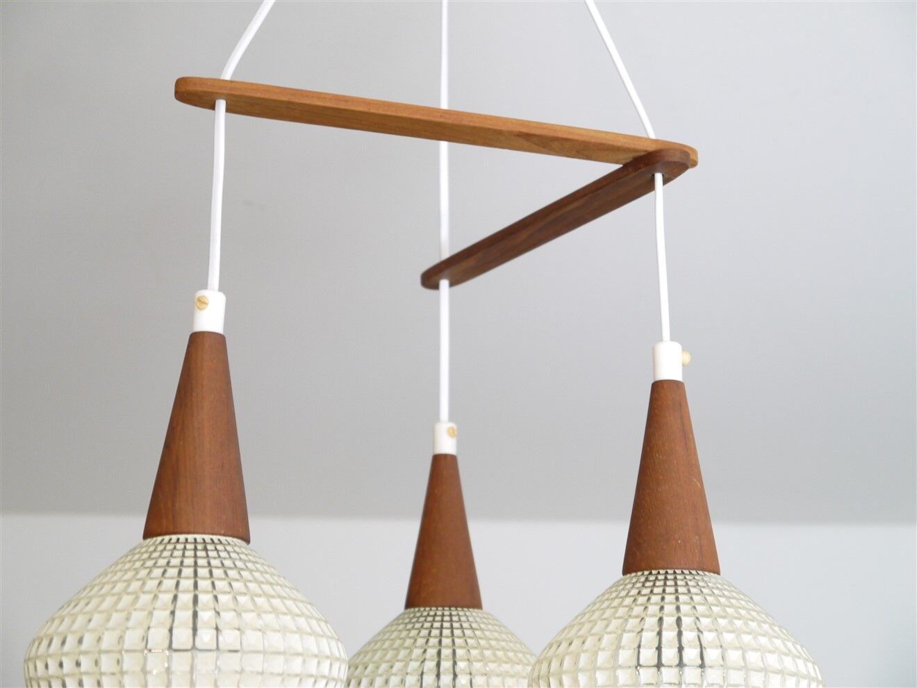 Danish boomerang luster in teak 1960