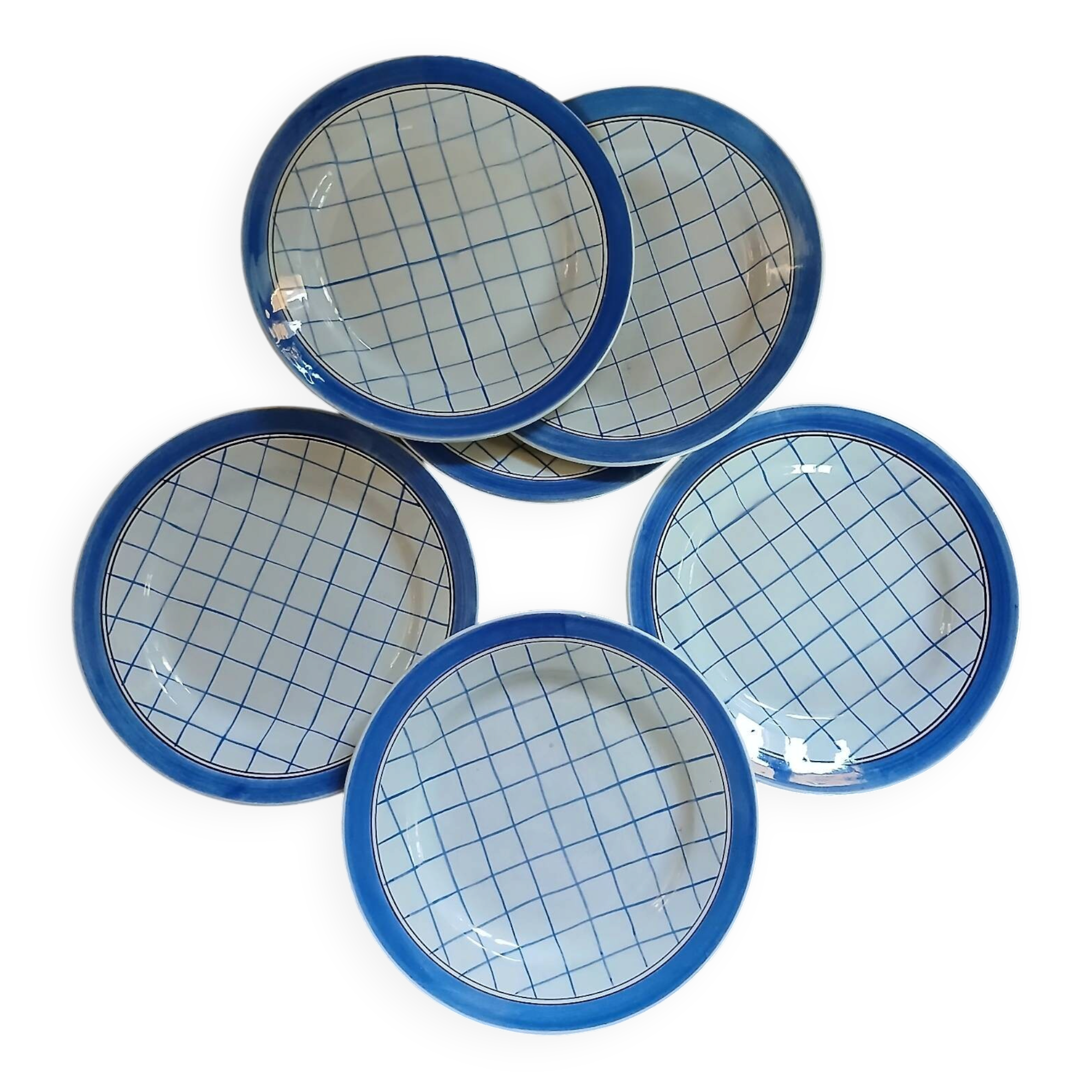 6 assiettes plates anciennes "Michel " de Gien