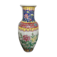 Chinese vase in shimmering colors peony and bird decorations