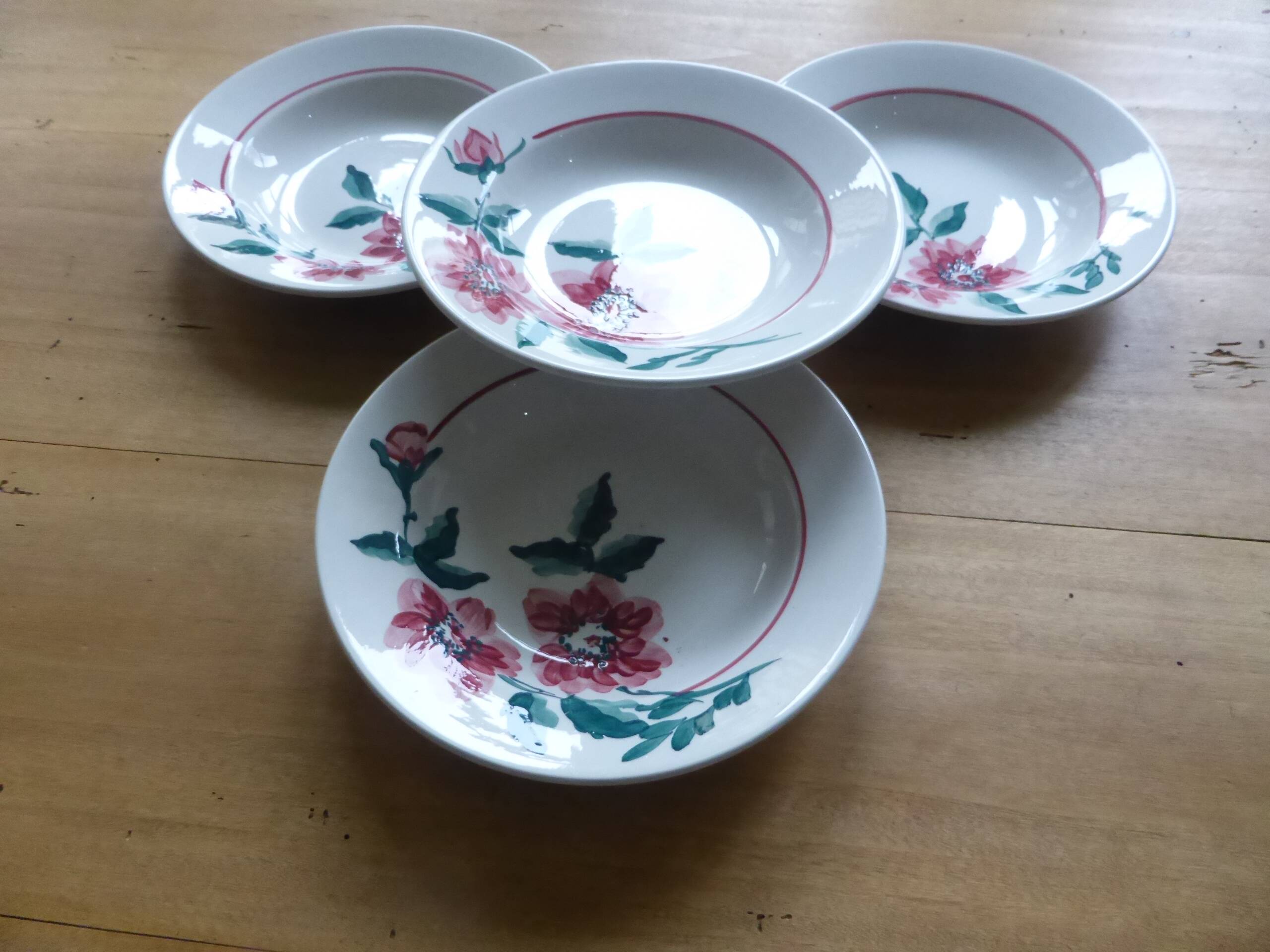 Set of 4 deep plates from Sarreguemines model Monceau 200214