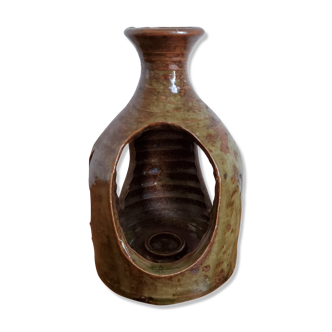 Pyrite sandstone candle holder