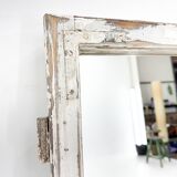 Vintage wooden window converted to a mirror