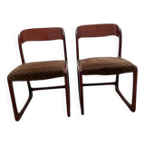 Pair of Baumann sled chairs