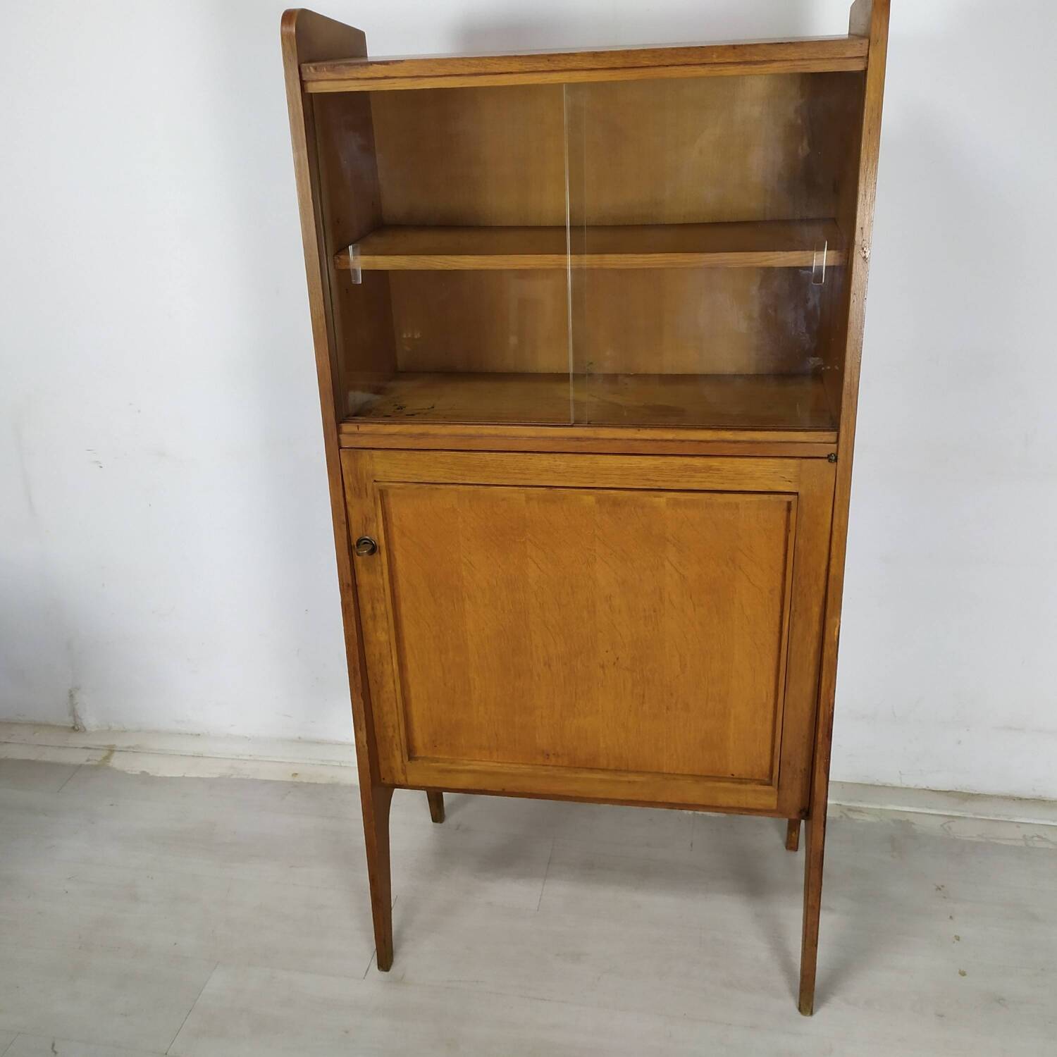 Vintage oak secretary shelf