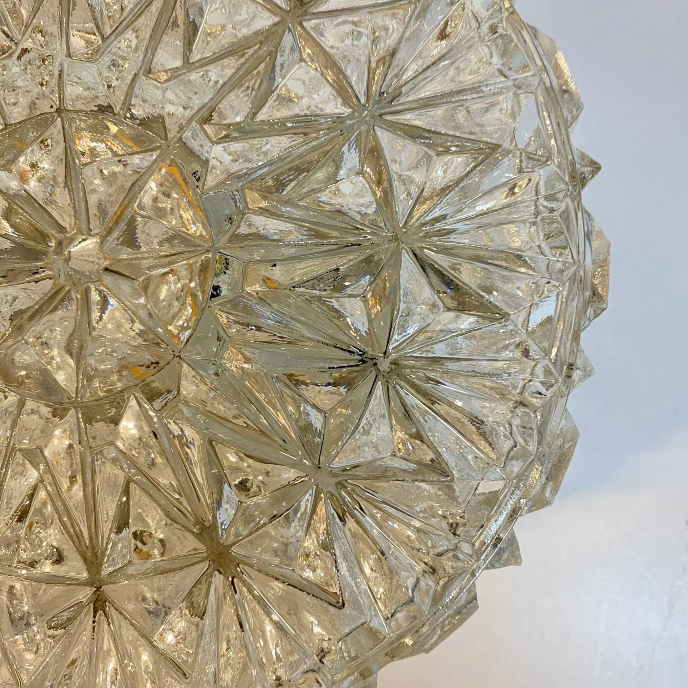 Minimalist glass ceiling wall light 1970 1980 seventies eighties Erco LAMP-7199