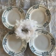 Lot de 4 assiettes plates Saint Amand