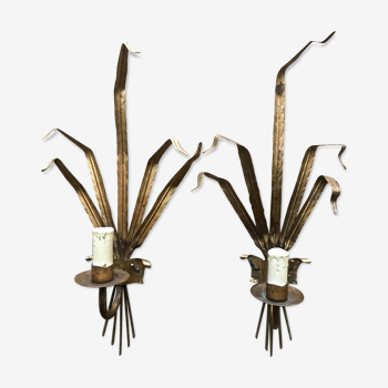 Pair of vintage wall sconces, 60s