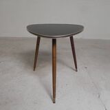 Table d'appoint triangulaire vintage, table basse, trépied