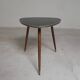 Triangular vintage side table, coffee table, tripod