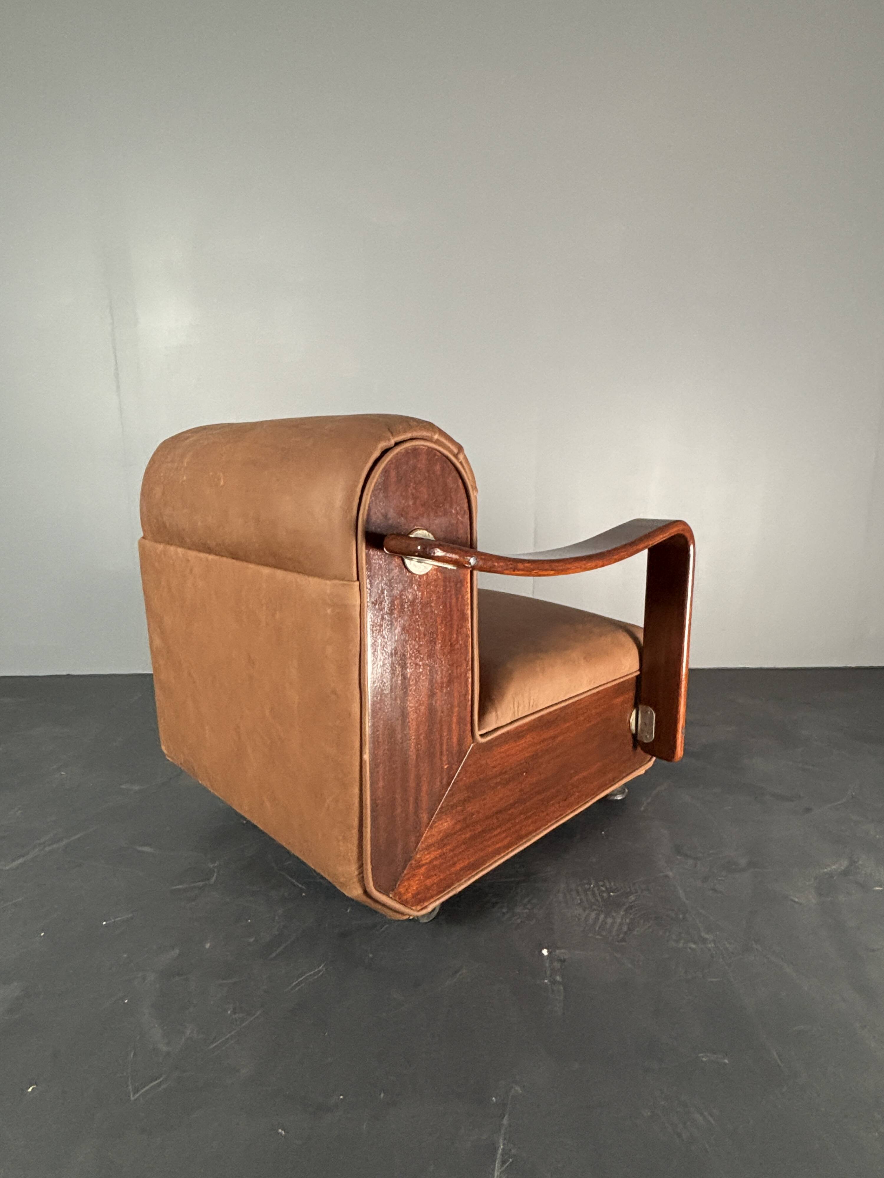 Midcentury brutalist embassy lounge or easy low club chair, 1960s