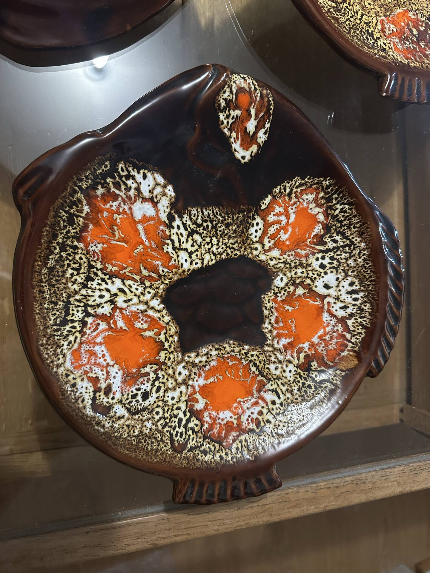 6 vintage fish plates signed Marius Giuge - Vallauris