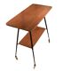 Chocolate formica rolling serving table 73x36cm