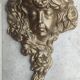 Old large bronze wall ornament Art Nouveau style