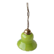 Suspension en verre vert et bronze