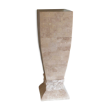 Column, Hollywood Regency style travertine pedestal, 1970s