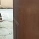 Bar work French formica red-pink and oak circa 40 Francisque Chaleyssin