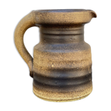 Vintage brown ceramic ear vase / jug vase