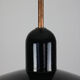 Black industrial enamel pendant light Vintage from Emo, 1960s