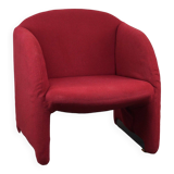 Vintage Artifort Design Armchair Model Ben in Sturdy Red Fabric