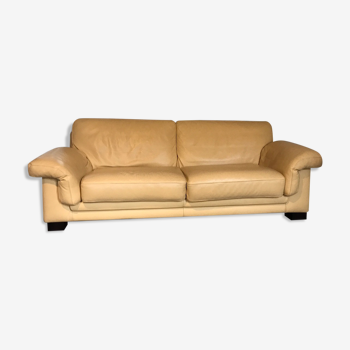 Steiner sofa in beige yellow leather