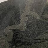 Tropical green granite table in wrought iron
