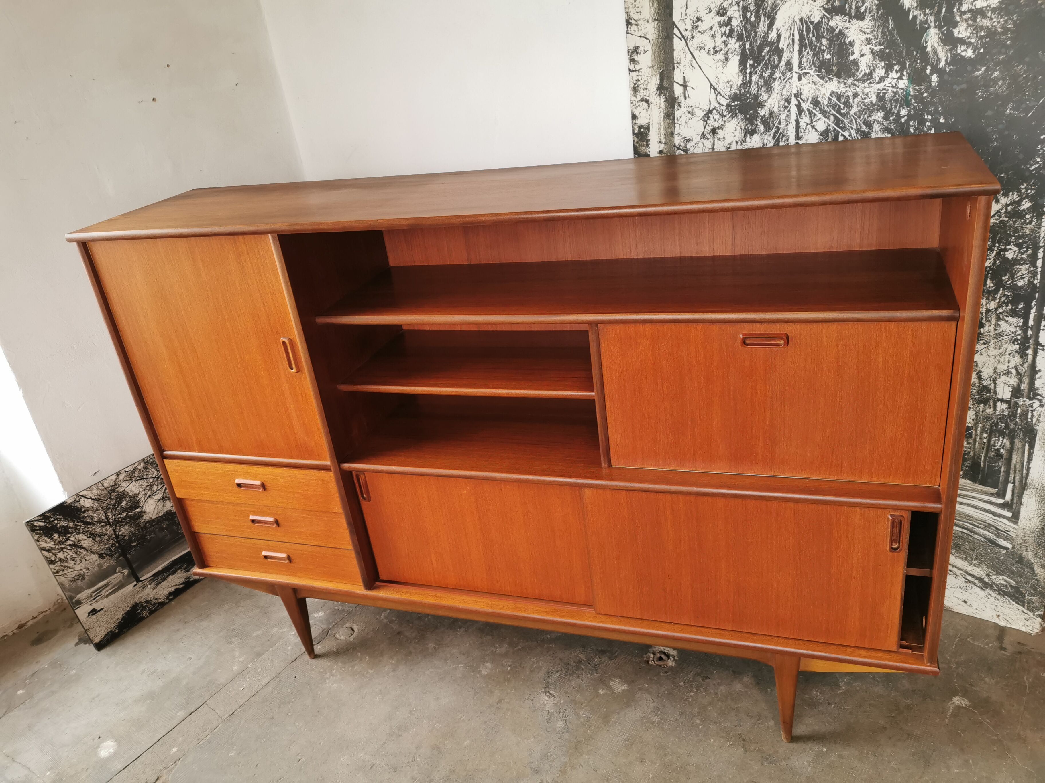 Scandinavian teak bookcase