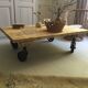 Coffee table on wheels