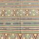 6x11 Wool Vintage Kilim Rug, Ethnic Patterned Rug, 177x332Cm