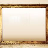 Art Deco mirror gilded with gold leaf – landscape format 47x37 cm