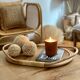 Plateau en rotin et cannage