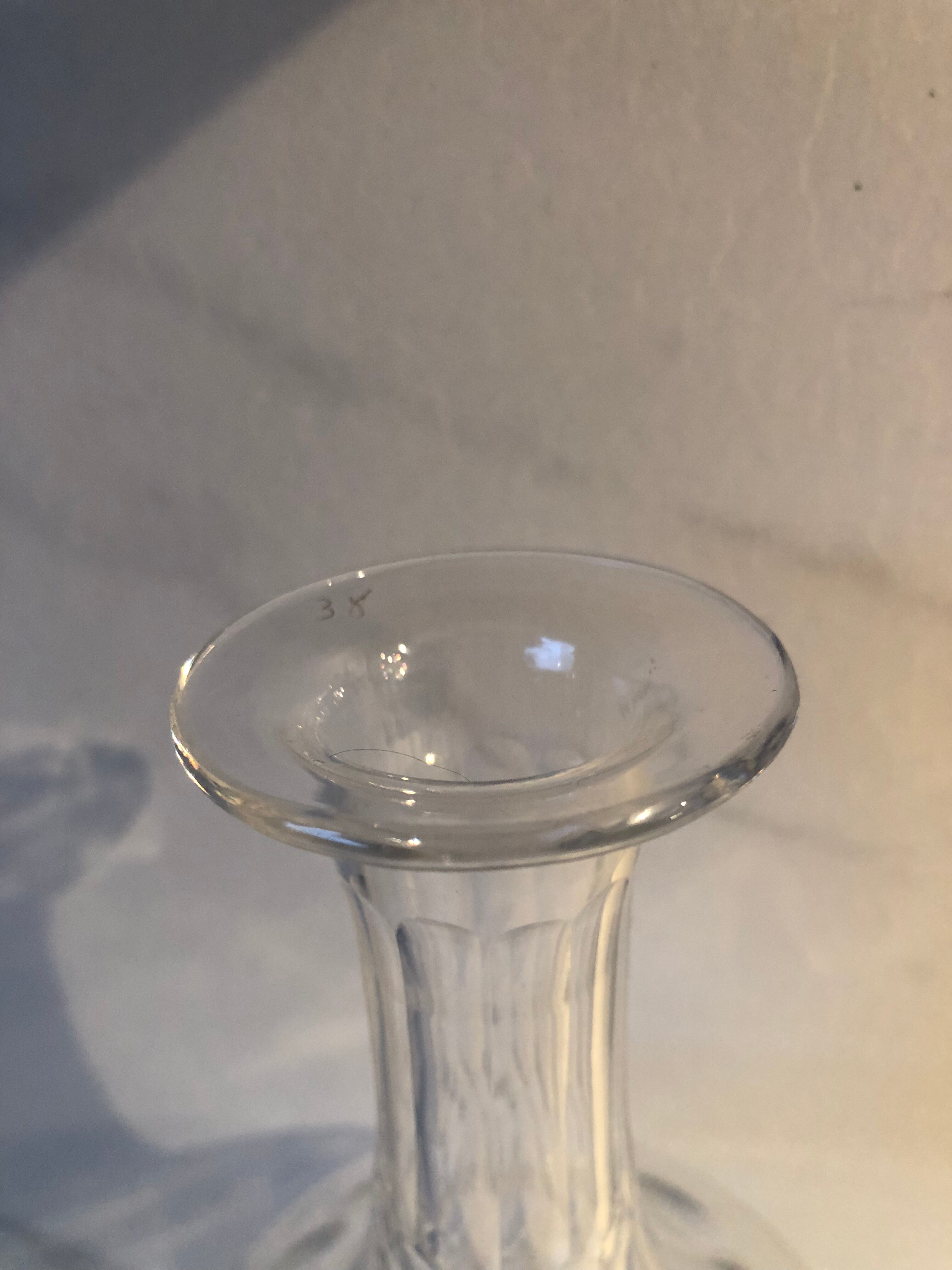 Carbed glass decanter